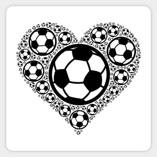 Soccer Balls in Heart | Soccer Player Gift Sticker